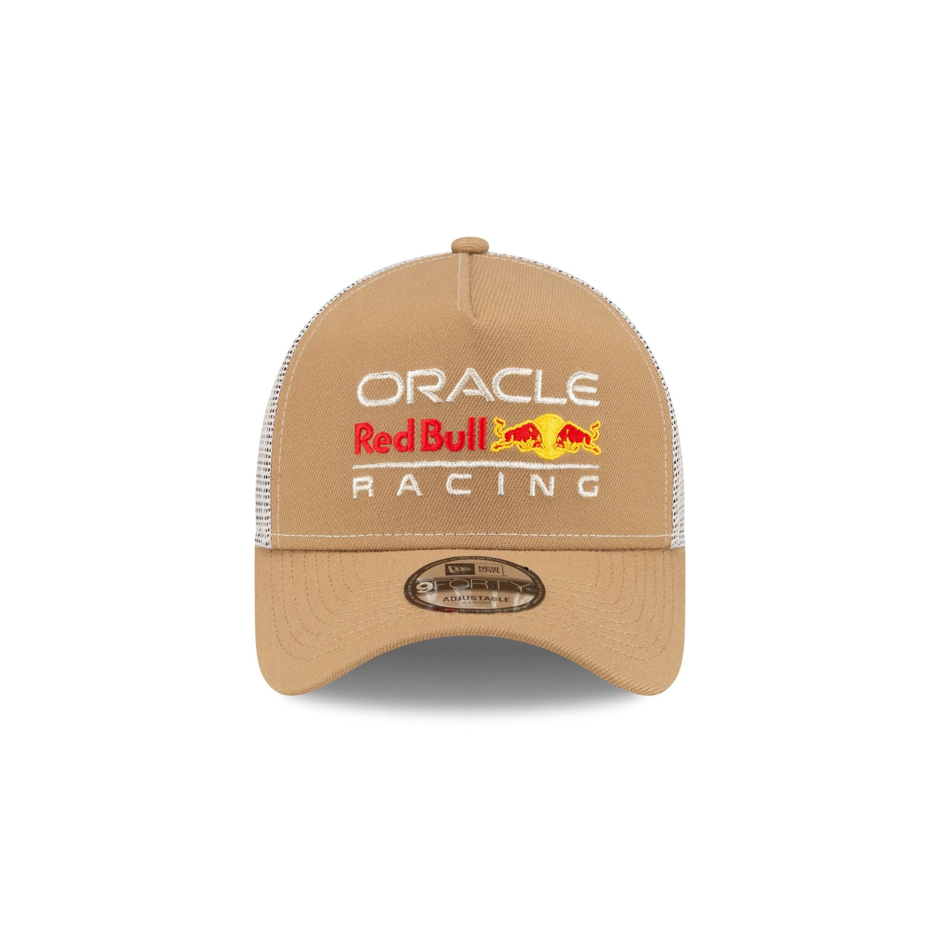 Oracle Red Bull Racing Essential Khaki 9FORTY A-Frame Trucker Hat - Image 2