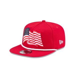 New Era Cap American Flag Red Golfer Hat