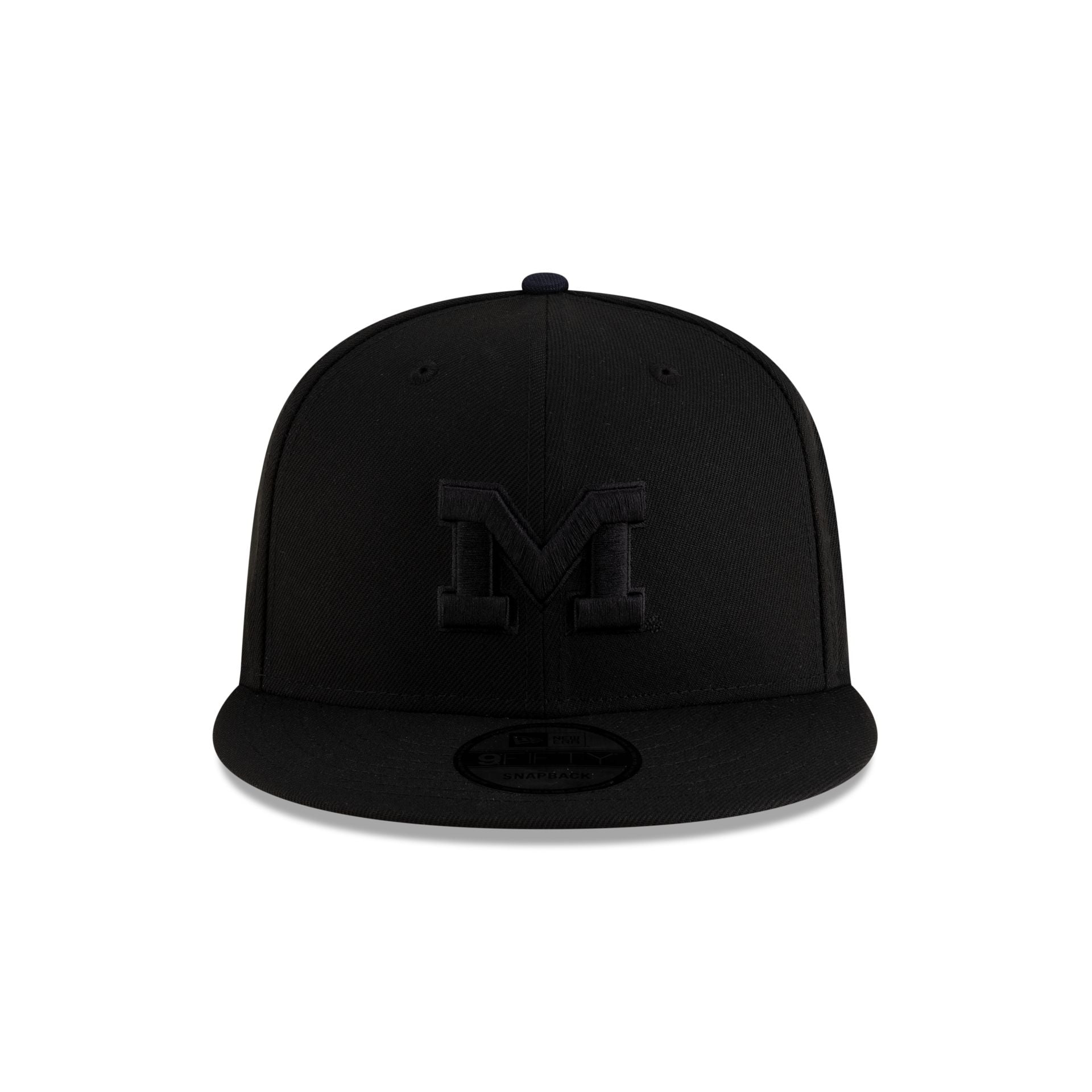 Michigan Wolverines Black on Black 9FIFTY Snapback Hat - Image 2