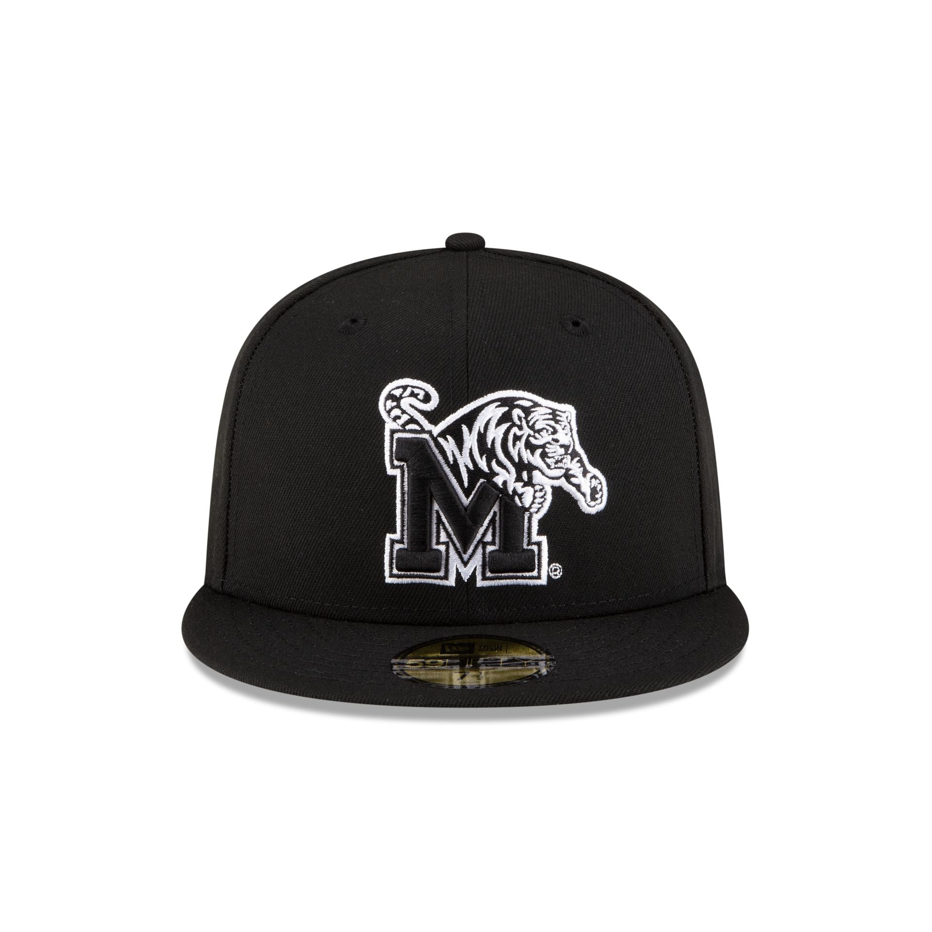 Memphis Tigers Black & White 59FIFTY Fitted Hat - Image 2