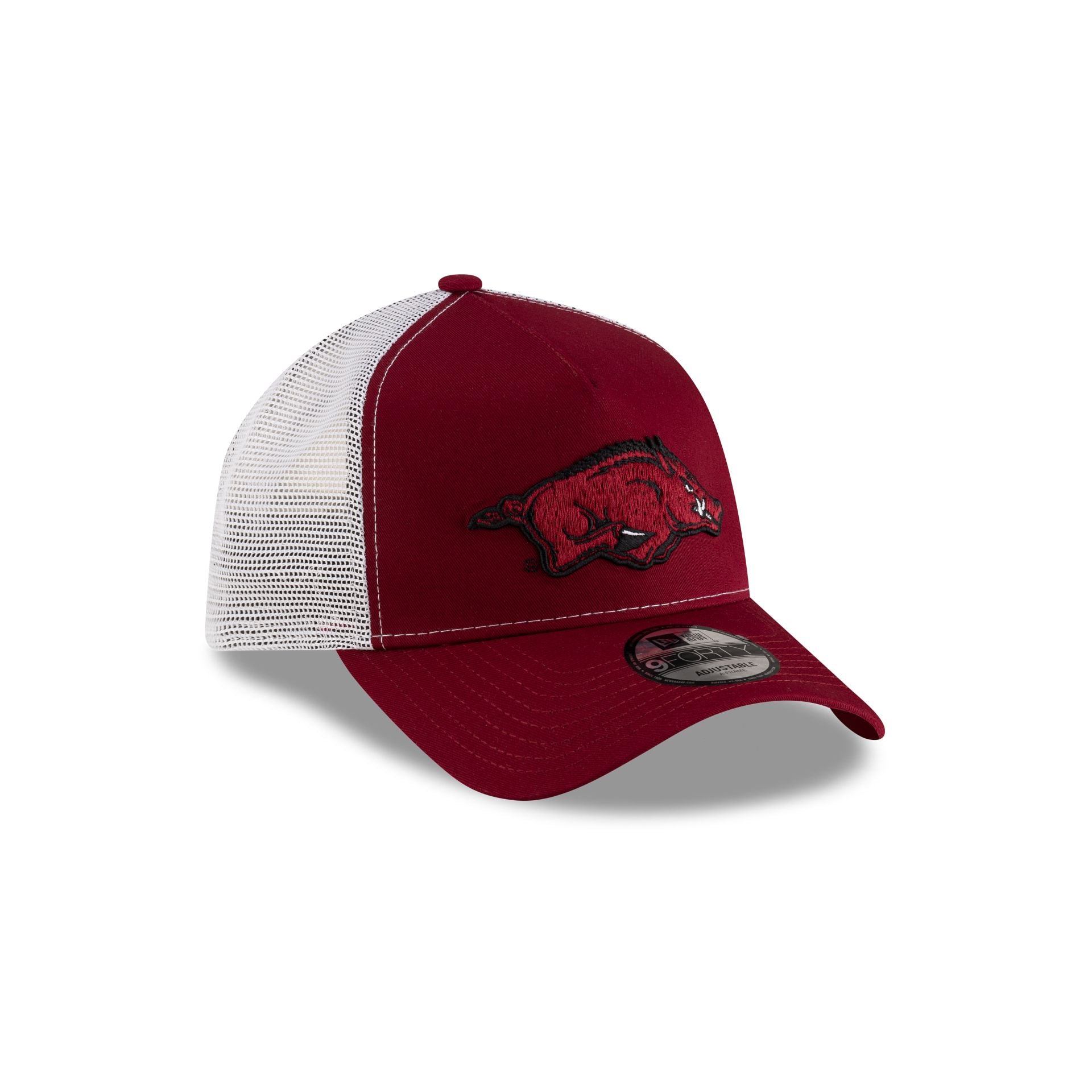 Arkansas Razorbacks Cardinal White 9FORTY A-Frame Trucker - Image 3