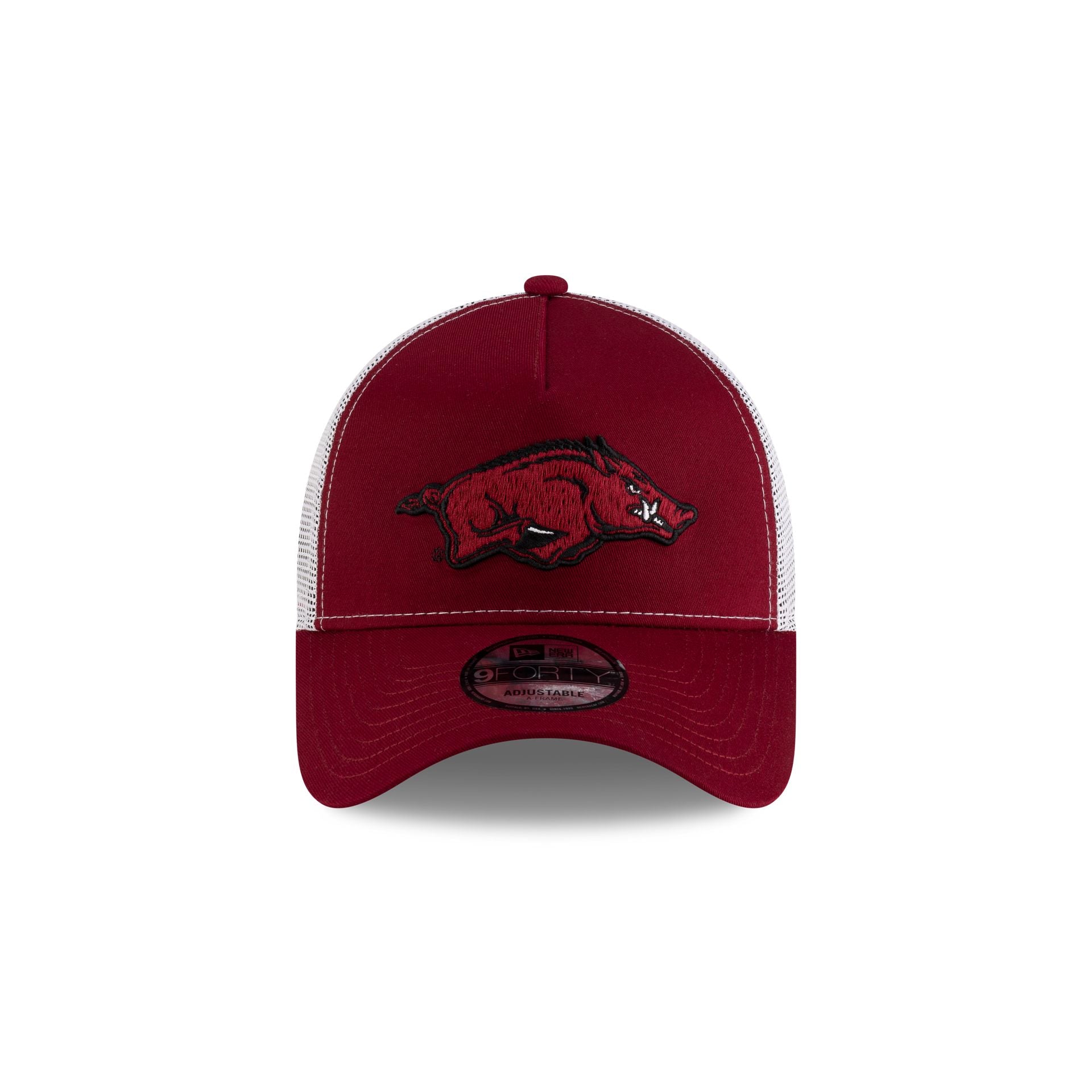 Arkansas Razorbacks Cardinal White 9FORTY A-Frame Trucker - Image 2