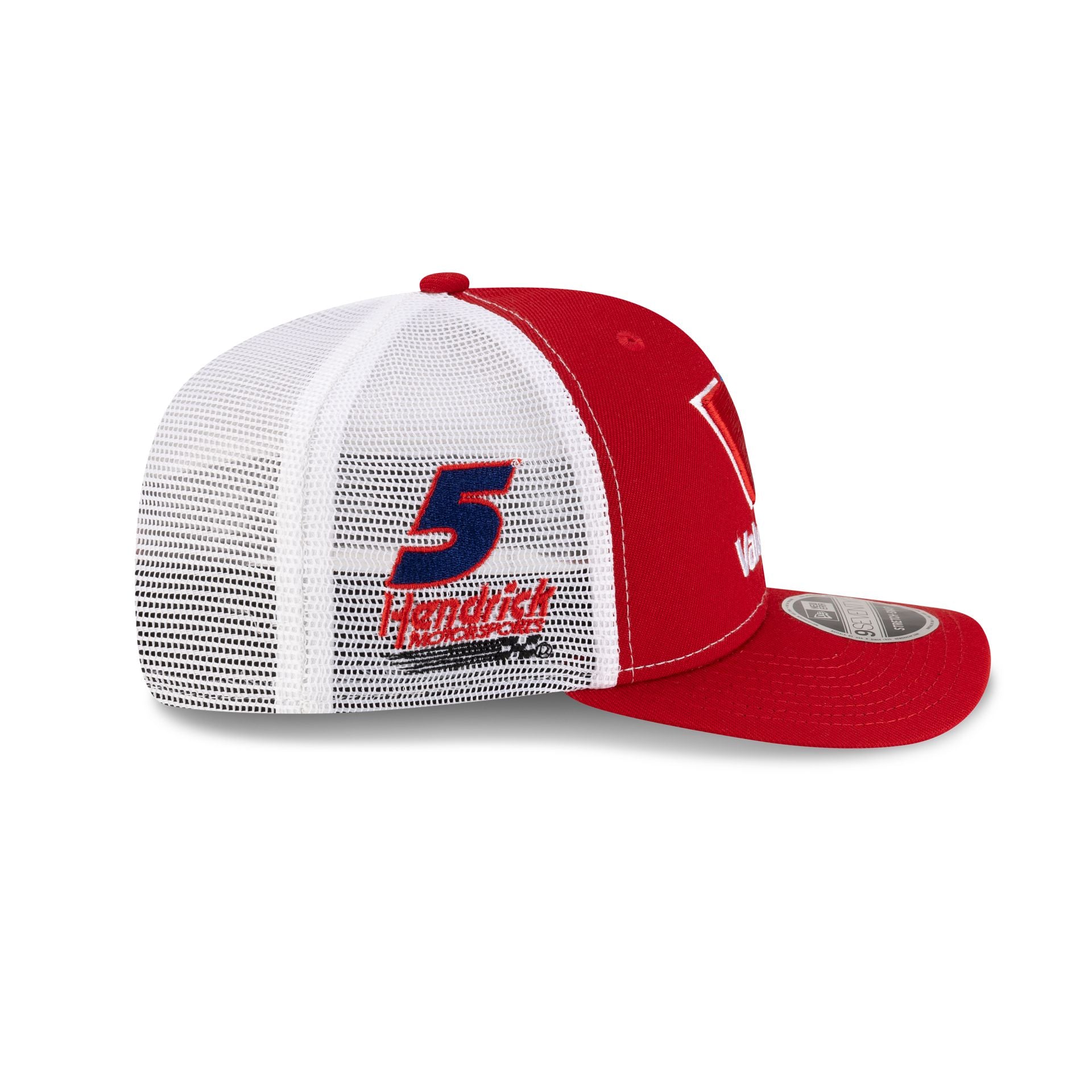 Hendrick Motorsports Kyle Larson Valvoline Partner 9SEVENTY Stretch-Snap Trucker Hat - Image 4