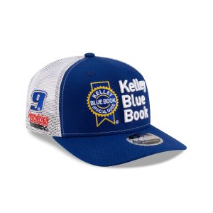 Hendrick Motorsports Chase Elliott Kelly Blue Book Partner 9SEVENTY Stretch-Snap Trucker Hat