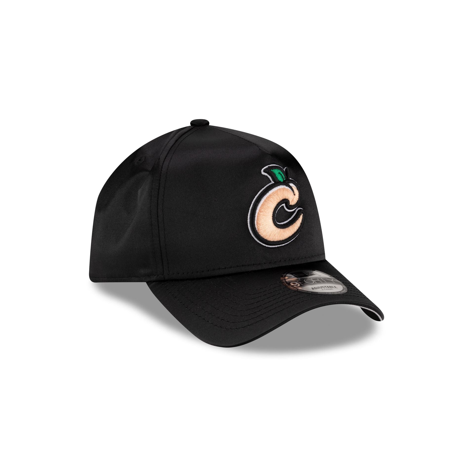 Columbus Clingstones Black Satin 9FORTY A-Frame Snapback Hat - Image 3