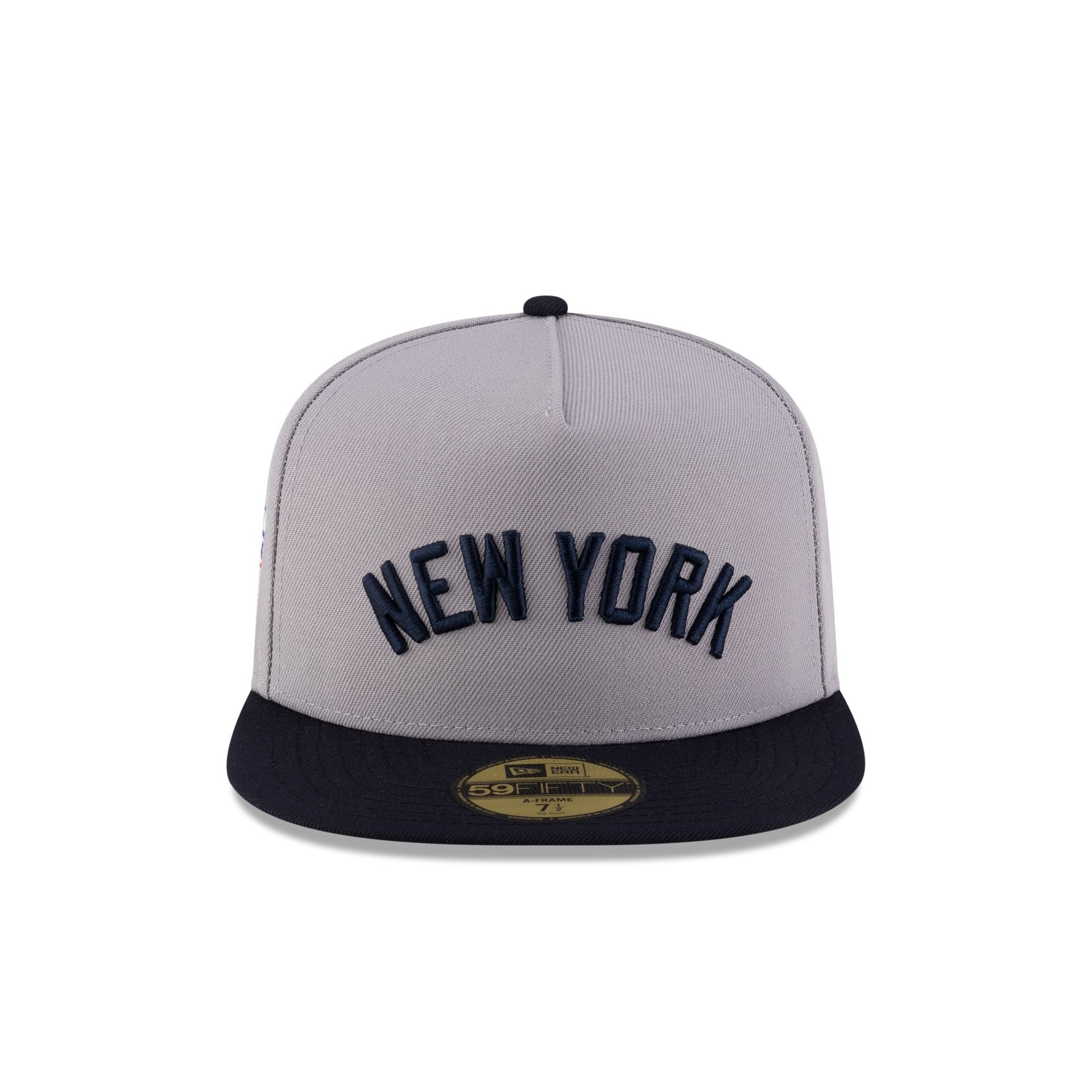 Just Caps League Sidepatch Gray New York Yankees 59FIFTY A-Frame Fitted Hat - Image 2