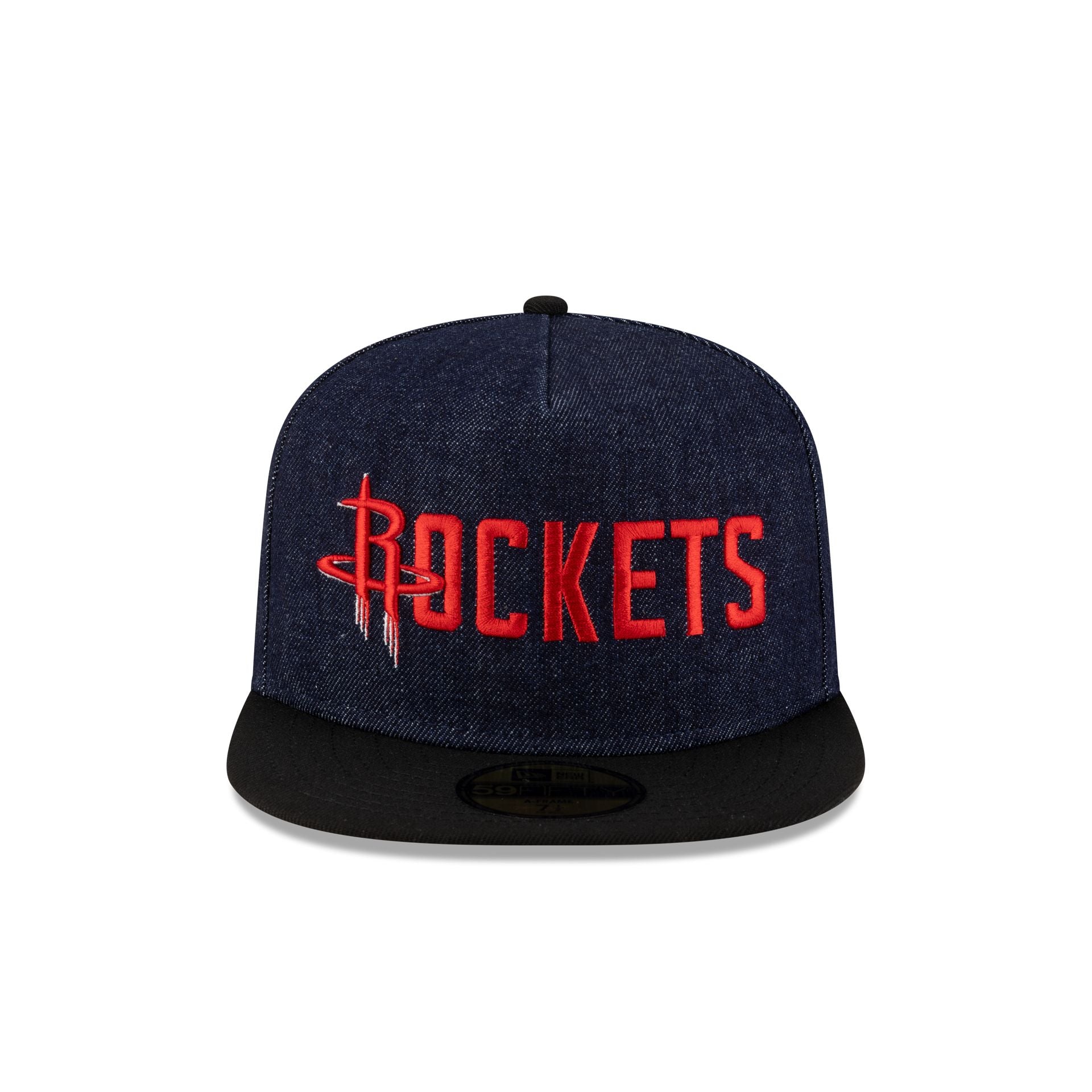 Houston Rockets Navy Denim 59FIFTY A-Frame Fitted Hat - Image 2