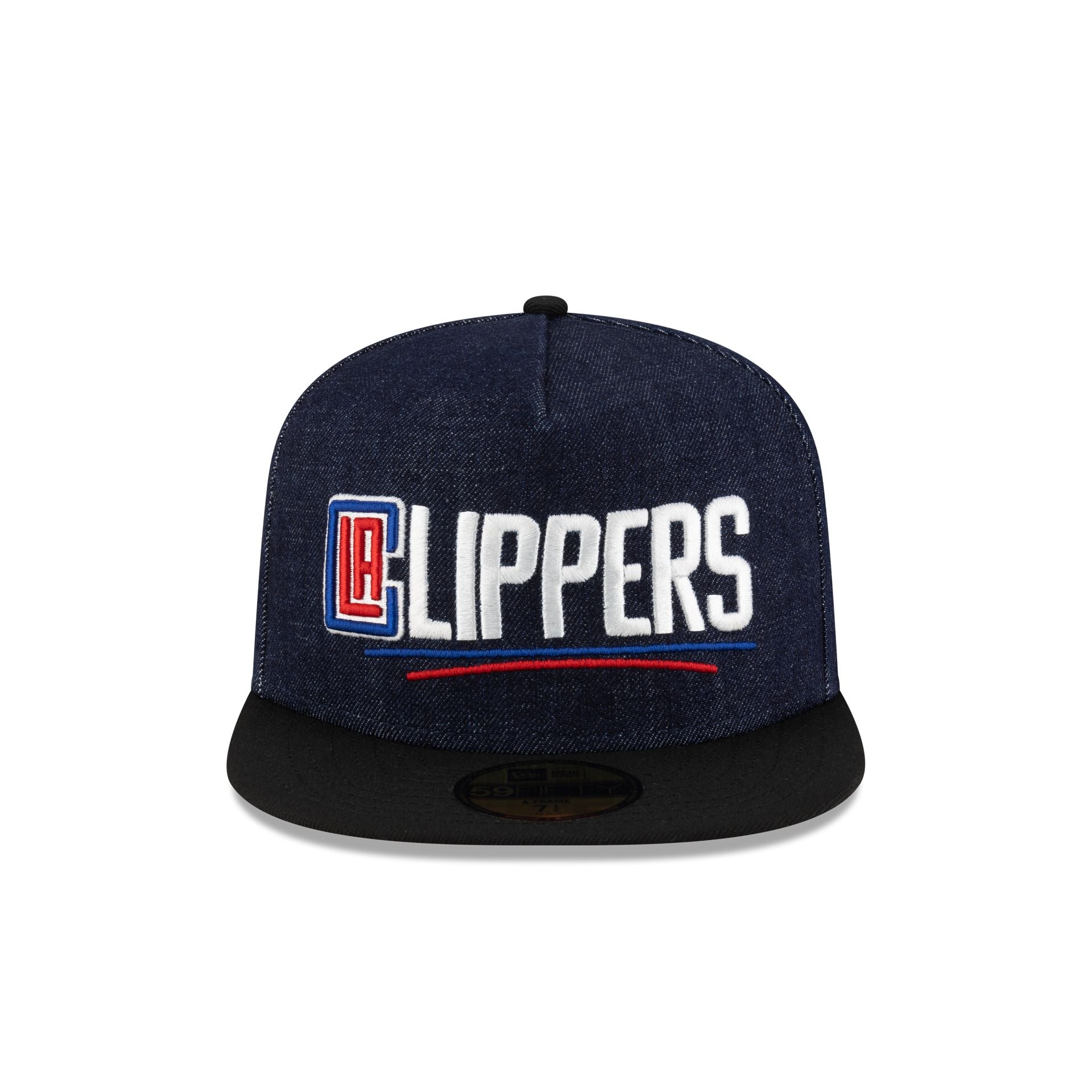 Los Angeles Clippers Navy Denim 59FIFTY A-Frame Fitted Hat - Image 2