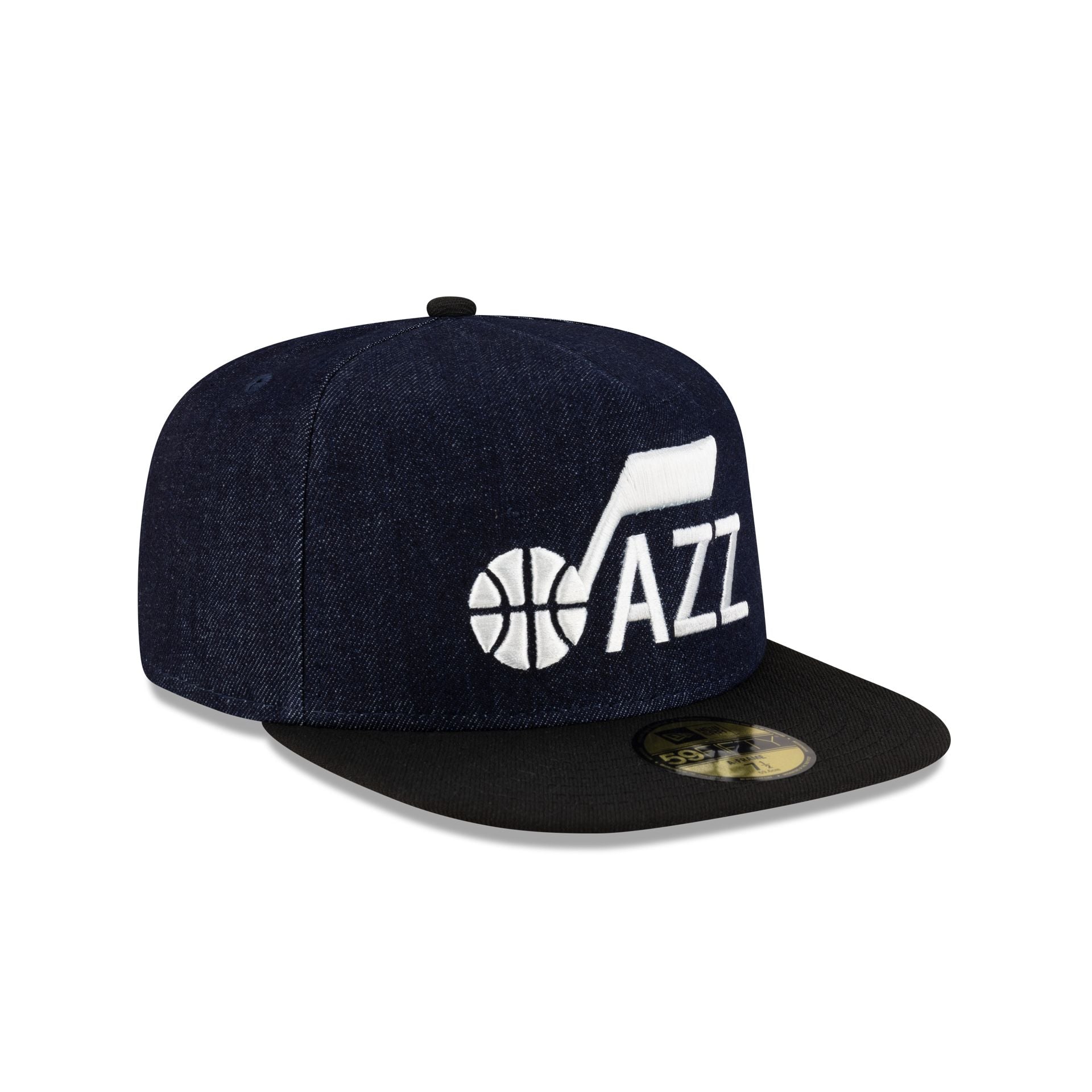 Utah Jazz Navy Denim 59FIFTY A-Frame Fitted Hat - Image 3