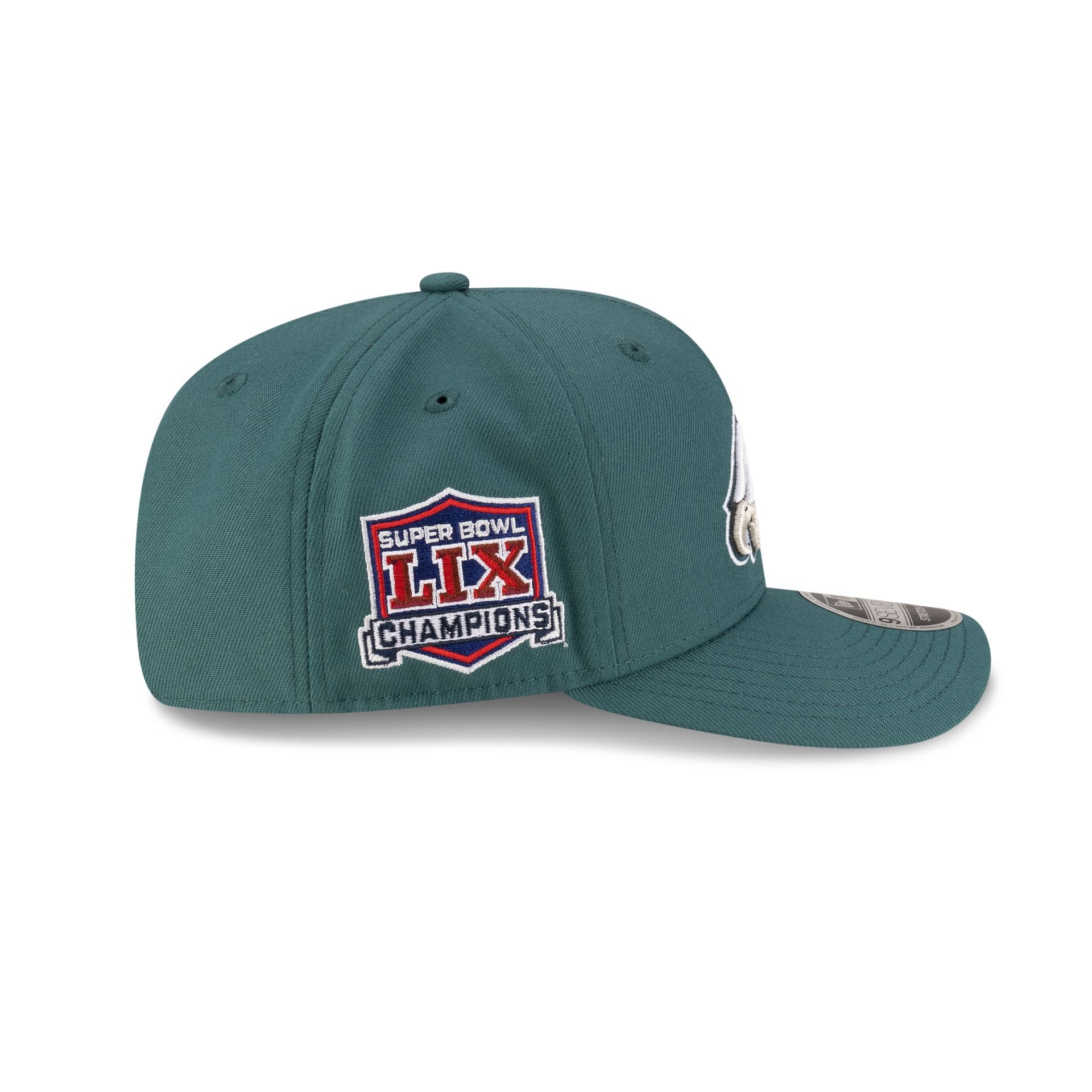 Philadelphia Eagles Super Bowl LIX Champions Green 9SEVENTY Stretch-Snap Hat - Image 4