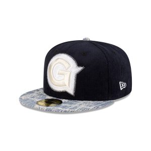 Georgetown Hoyas Navy Cord Denim 59FIFTY Fitted Hat