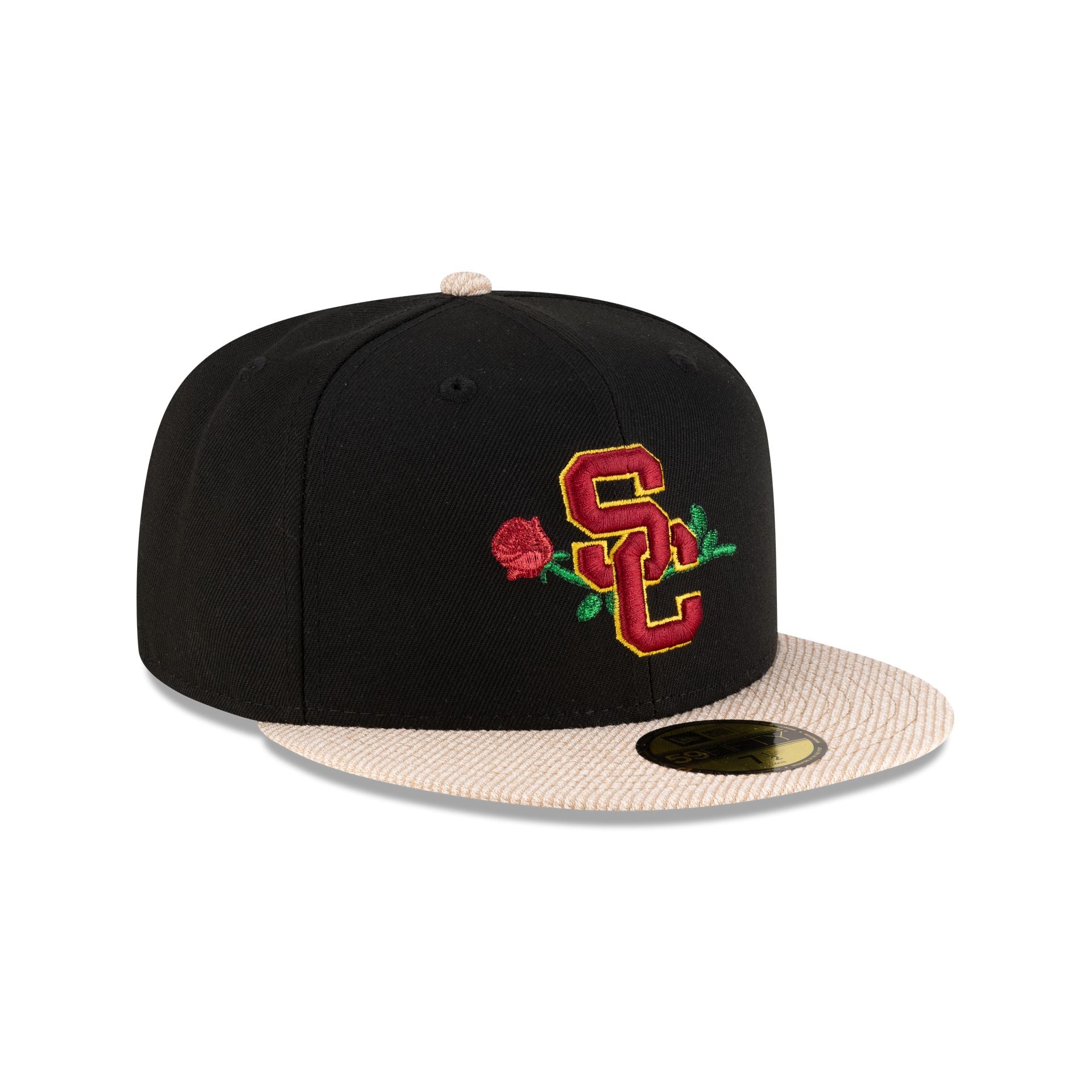 USC Trojans Black Terry 59FIFTY Fitted Hat - Image 3