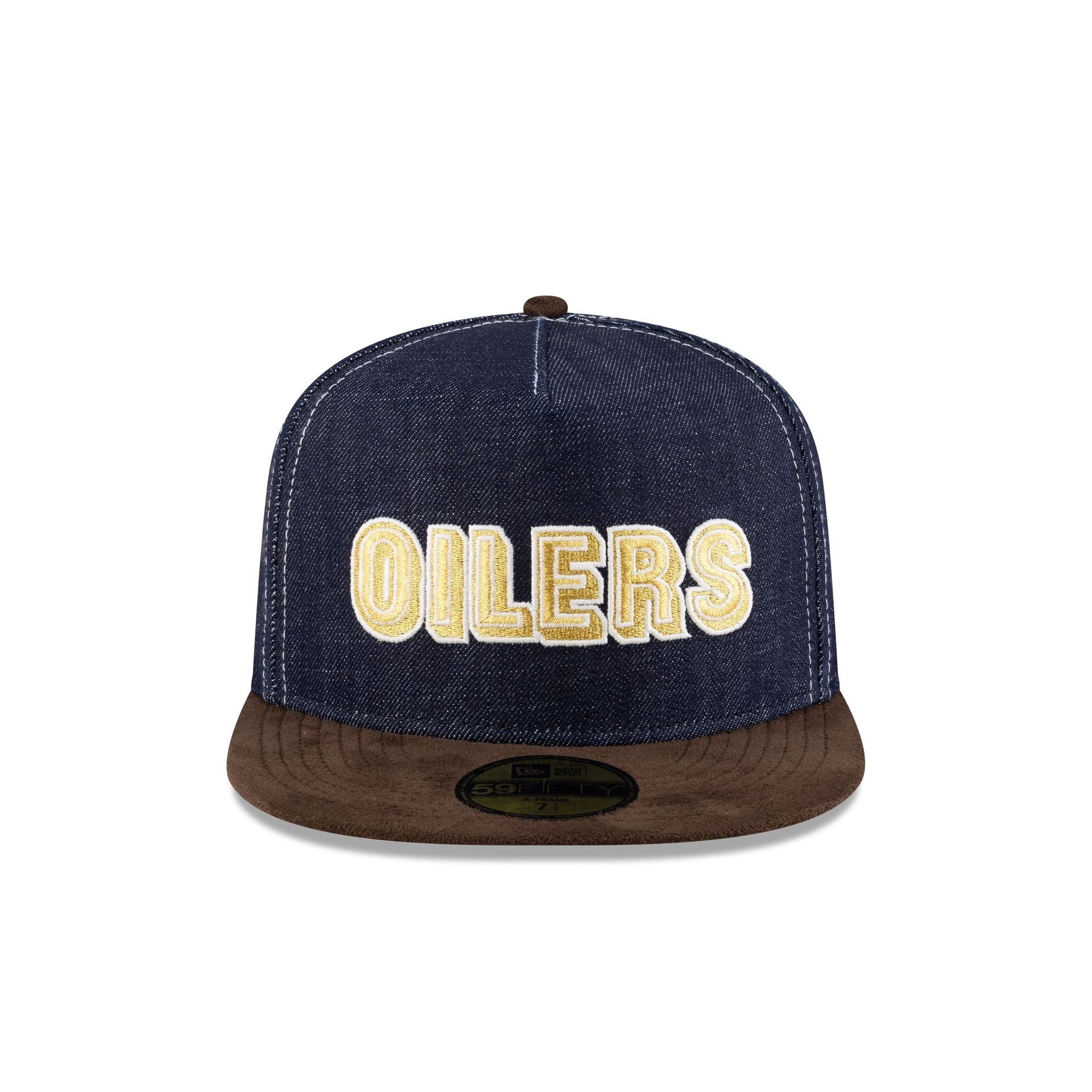 Oilers Houston Pack Denim 59FIFTY A-Frame Fitted Hat - Image 2