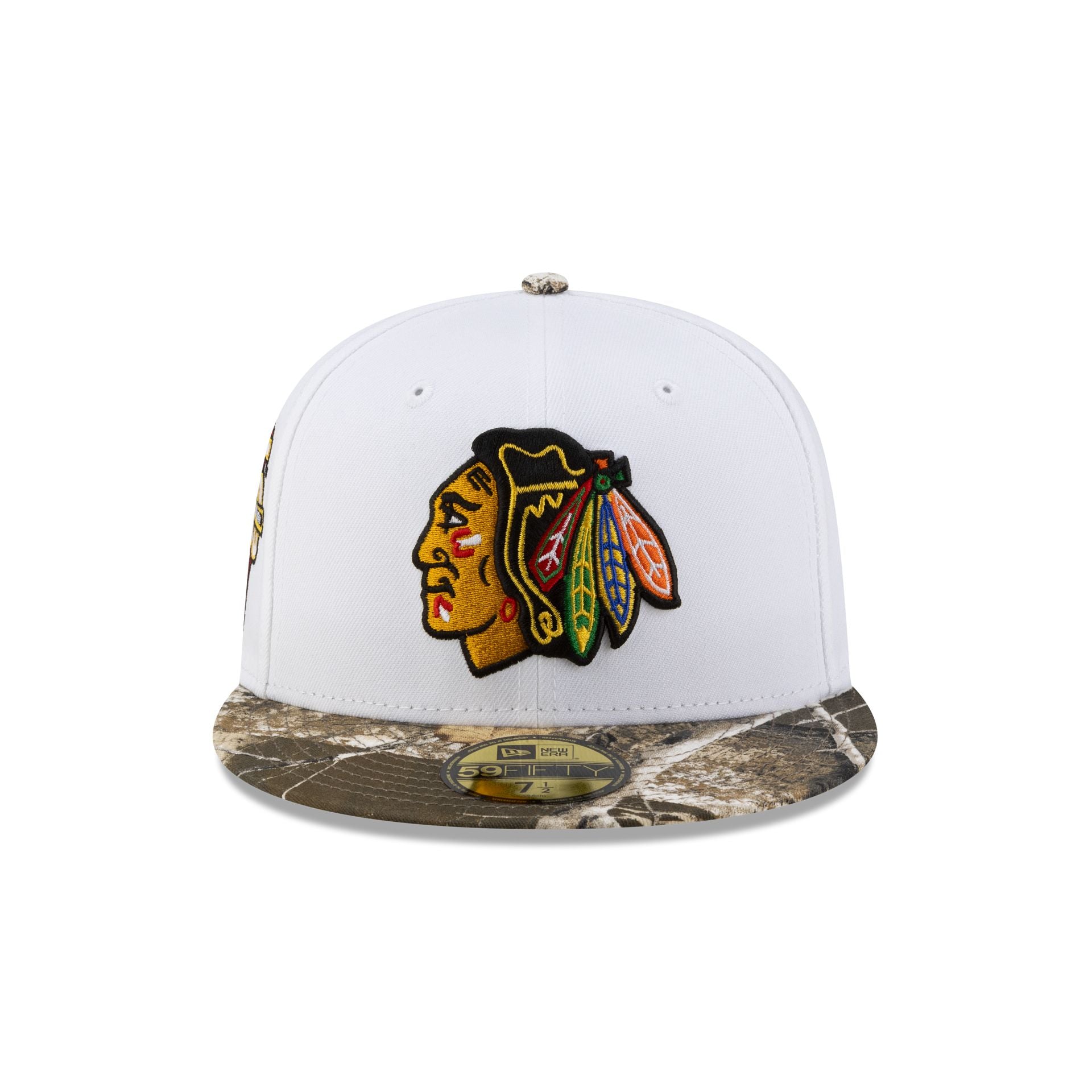 Chicago Blackhawks Realtree Visor 59FIFTY Fitted Hat - Image 2