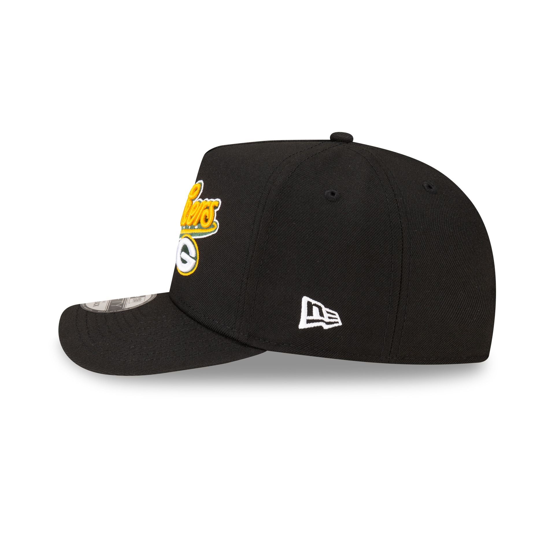 Born x Raised x Green Bay Packers Script Black 9FIFTY A-Frame Snapback Hat - Image 4