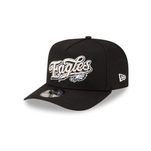 Born x Raised x Philadelphia Eagles Script Black 9FIFTY A-Frame Snapback Hat