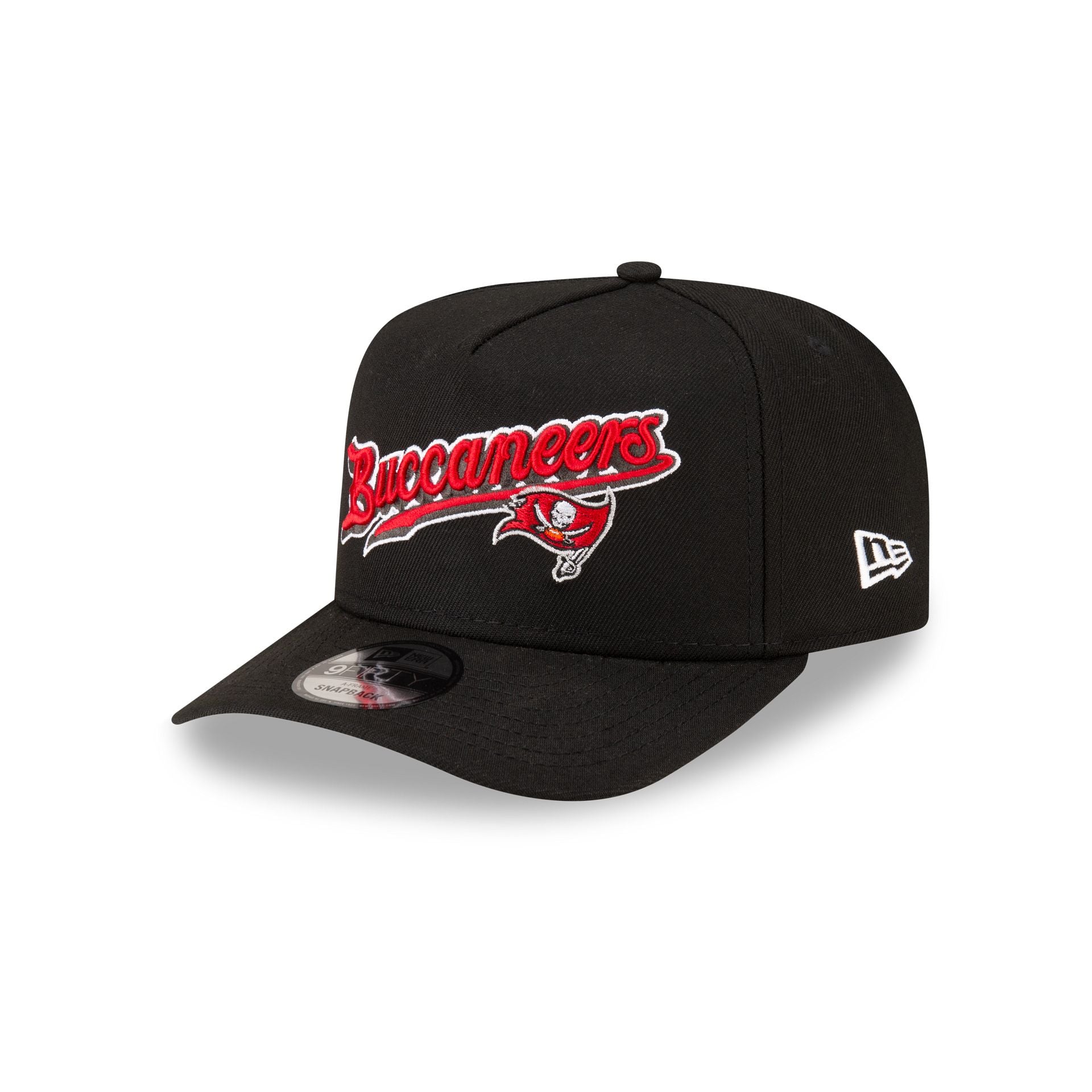Born x Raised x Tampa Bay Buccaneers Script Black 9FIFTY A-Frame Snapback Hat