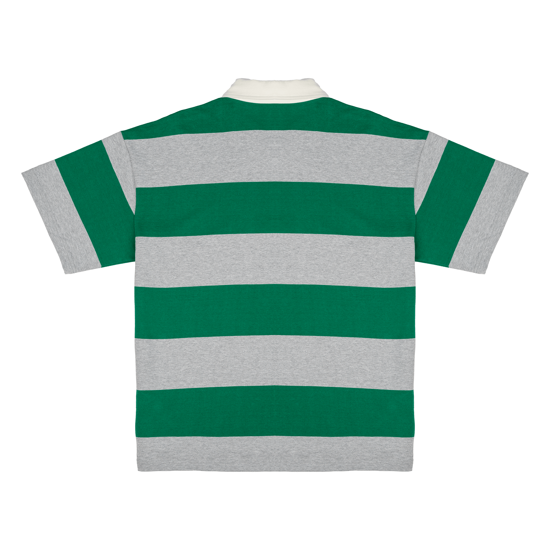 New Era Branded Embroidered Yarn Dye Kelly Green Rugby Shirt - Image 2