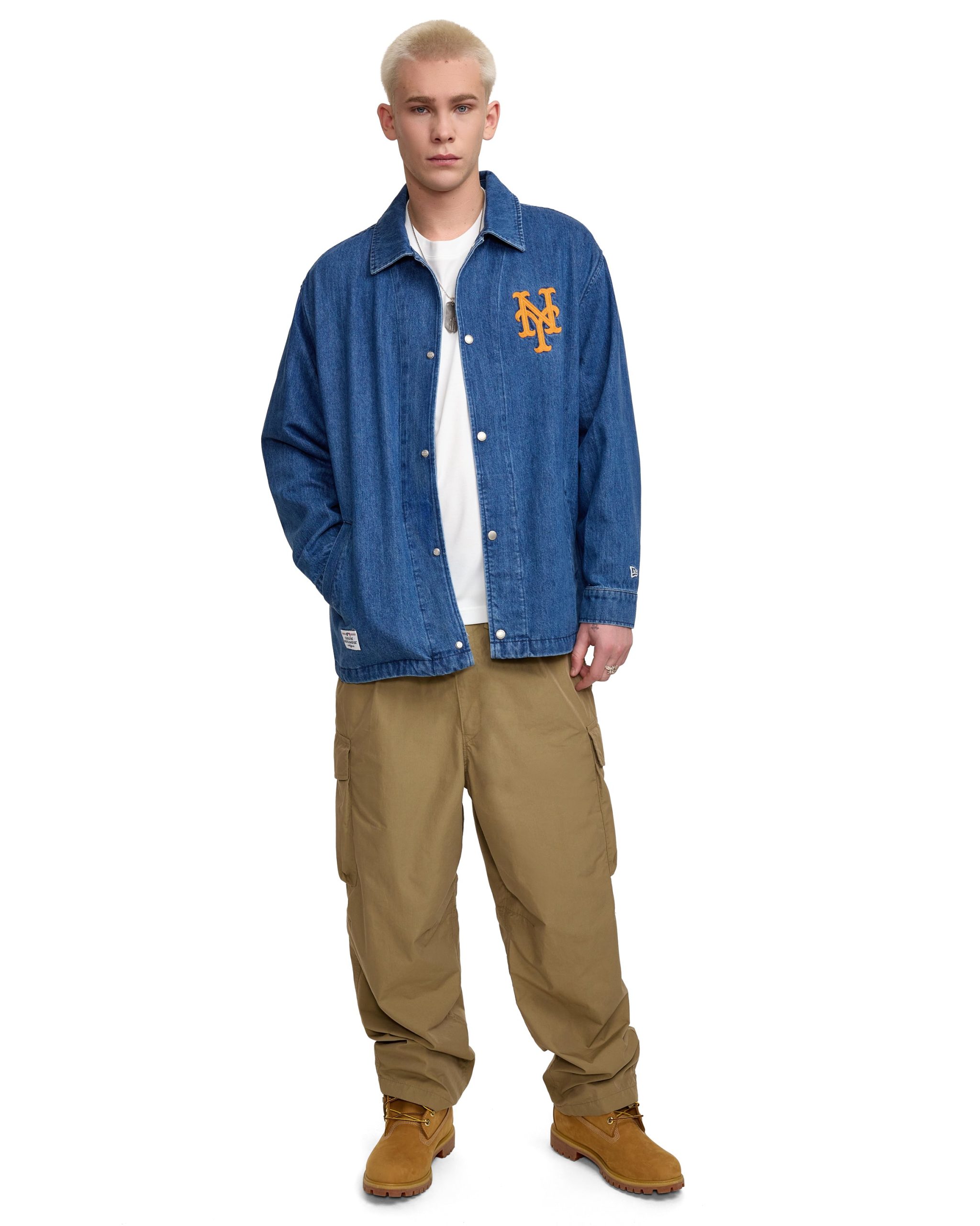 New York Mets Denim Coach Jacket - Image 8