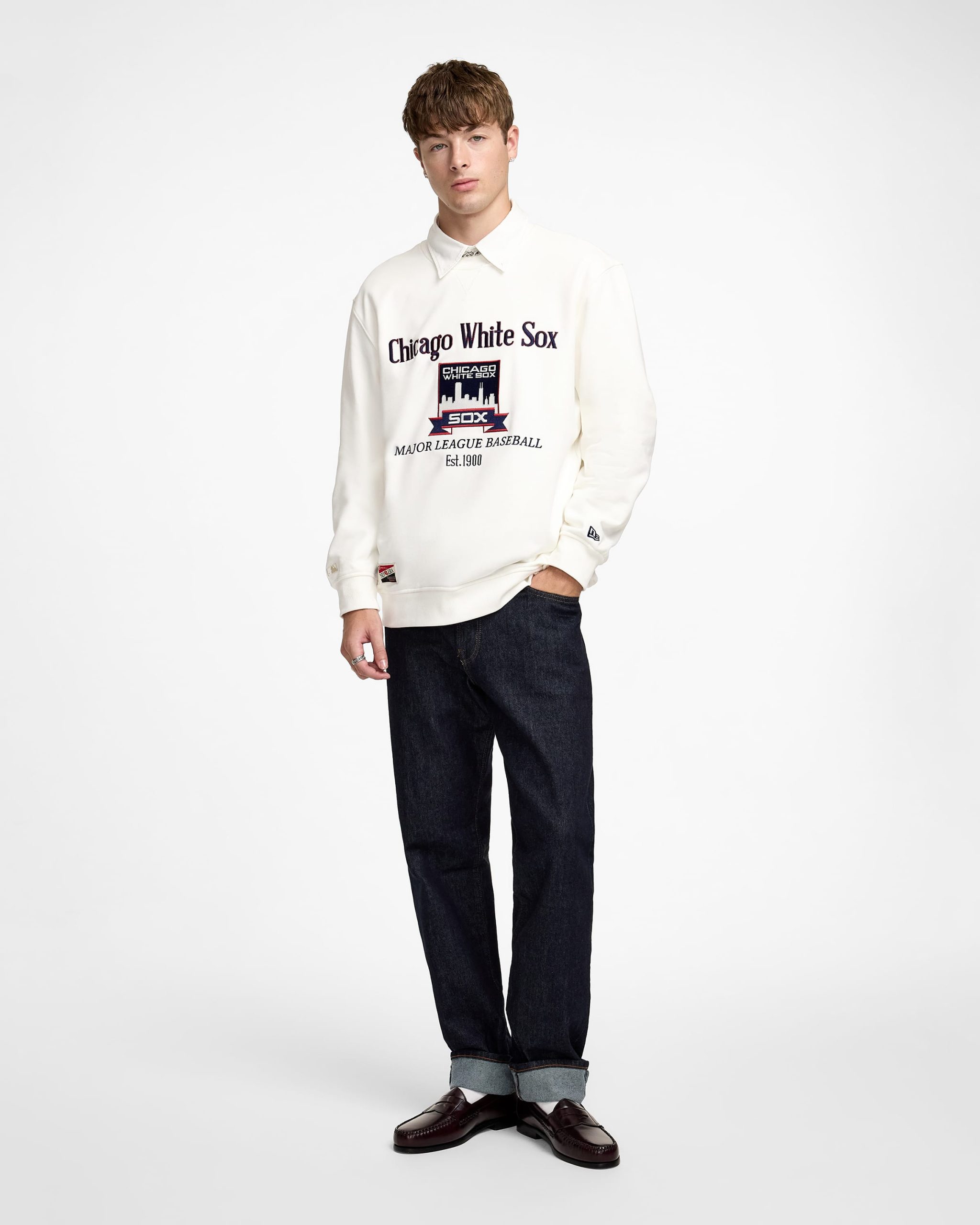 Chicago White Sox Cooperstown Off White Crewneck - Image 5