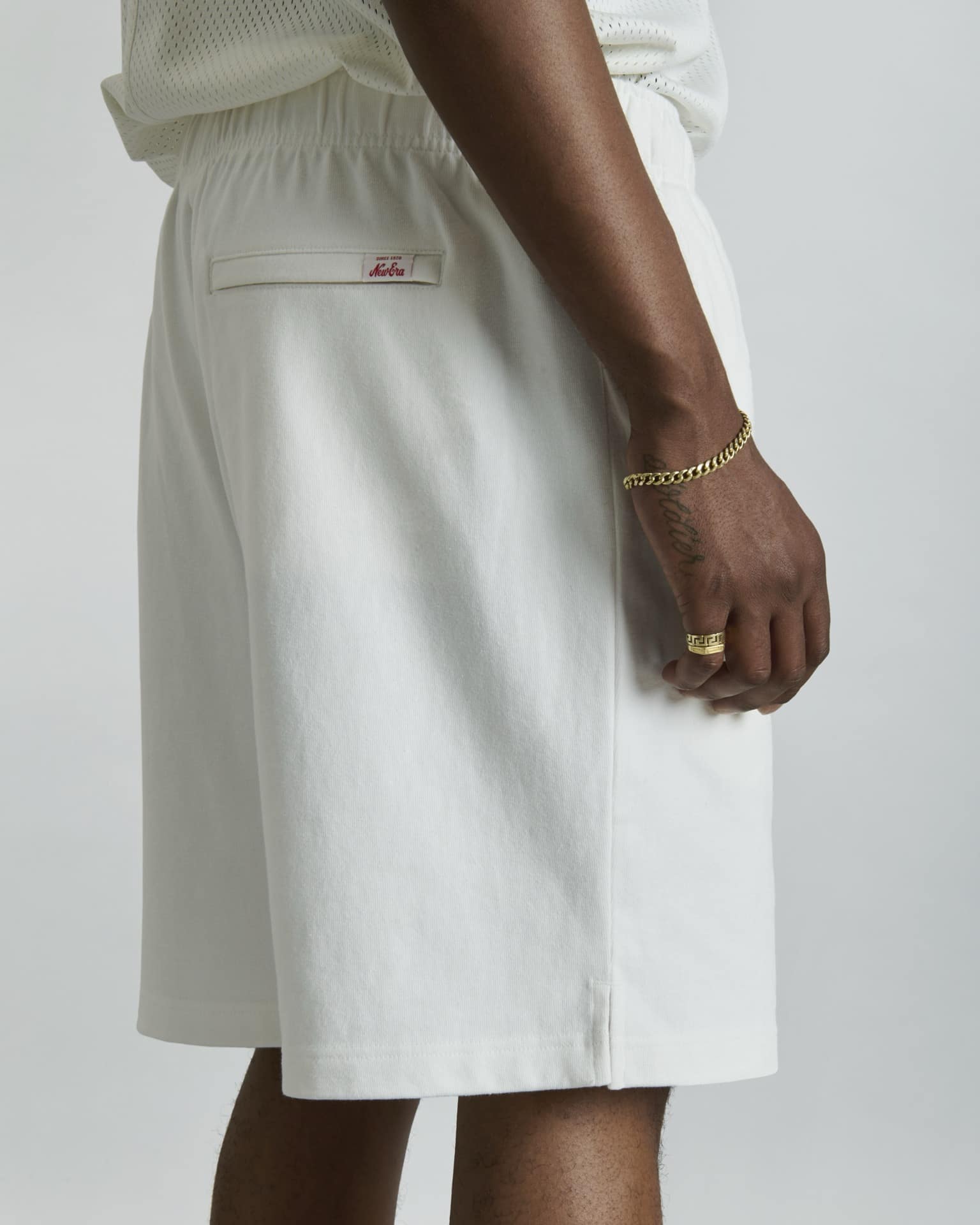 Alden College White Sweatshorts - Image 4