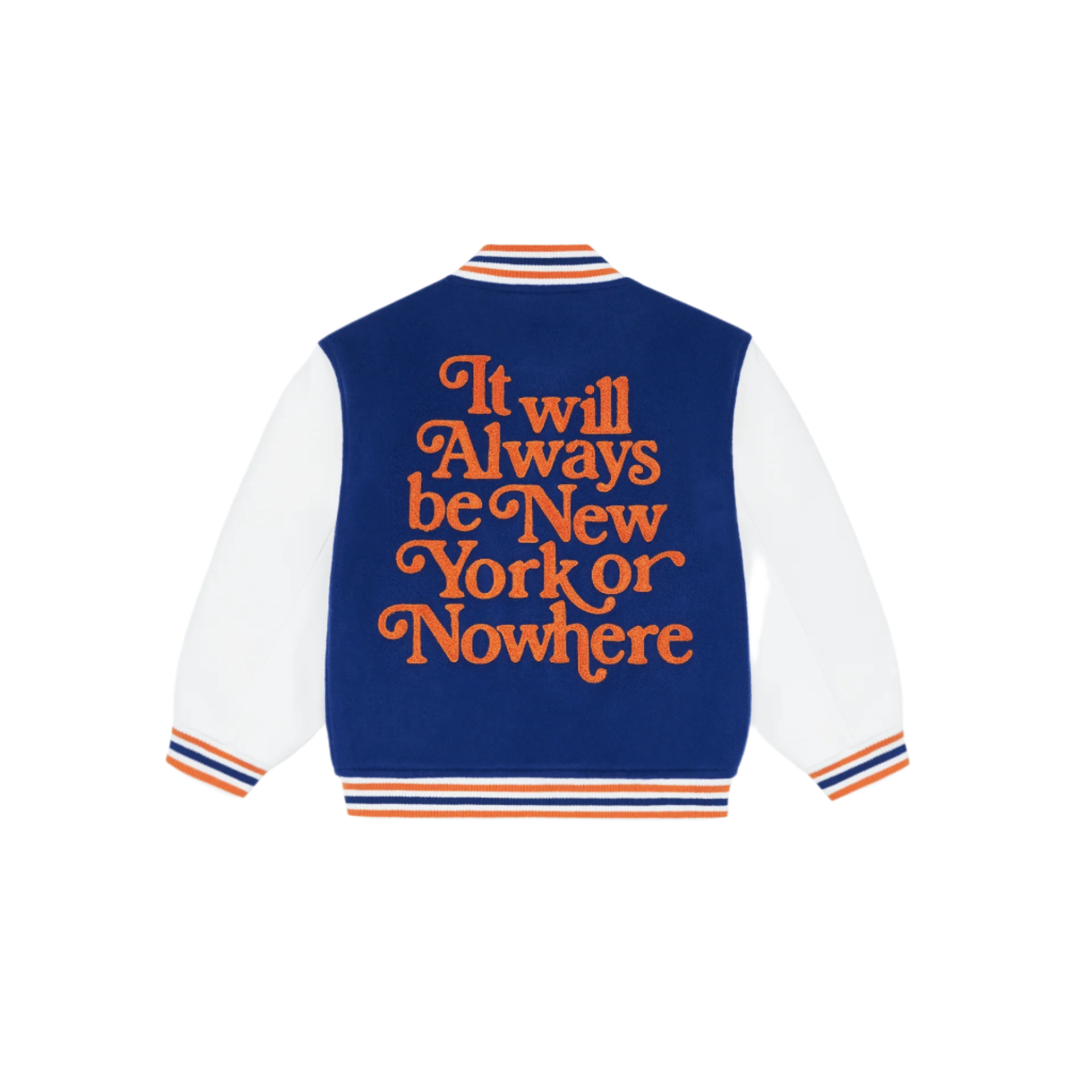 New York or Nowhere x New York Mets Youth Light Royal Varsity Jacket - Image 2