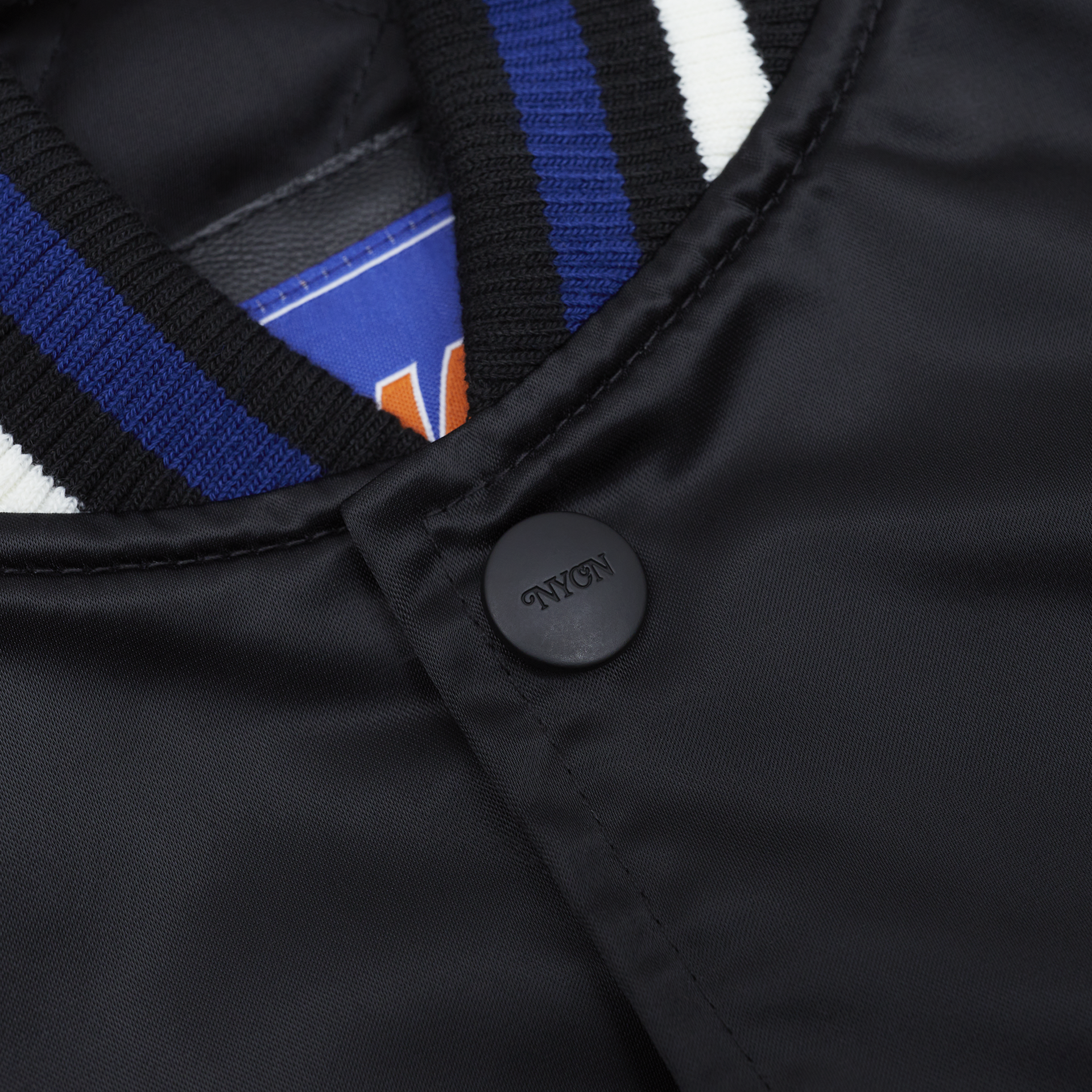 New York or Nowhere x New York Mets Black Varsity Jacket - Image 4