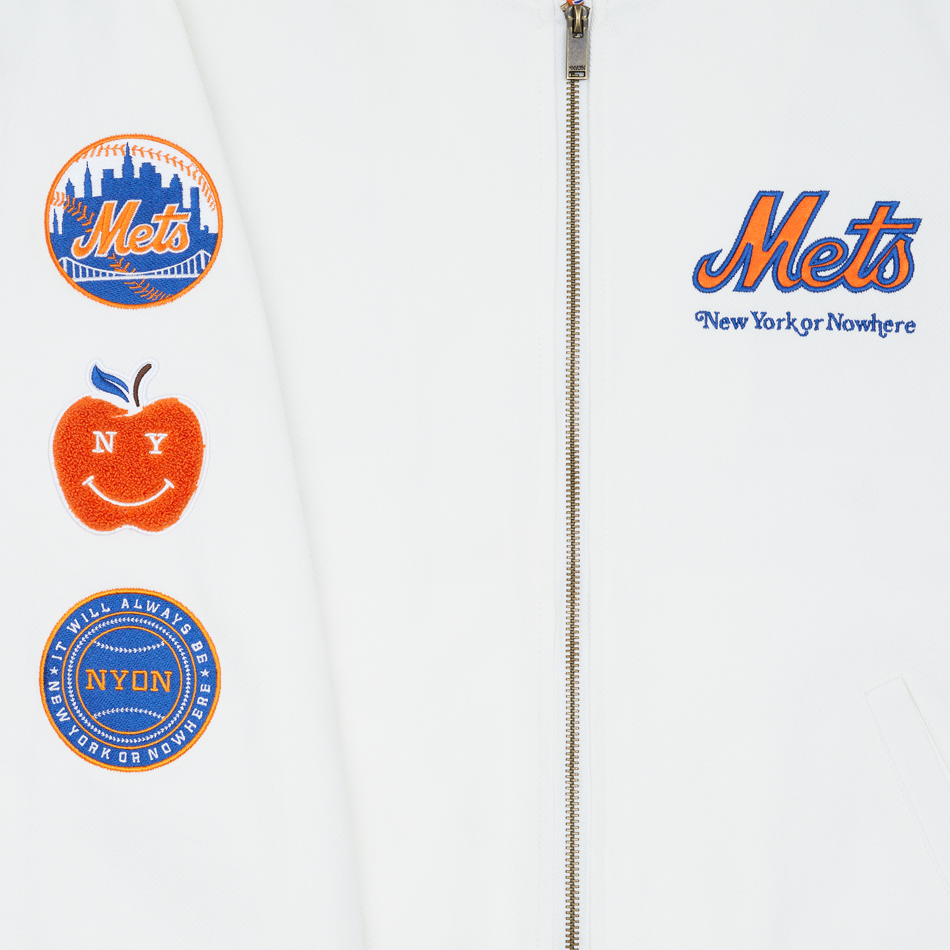 New York or Nowhere x New York Mets Youth White Jacket - Image 4