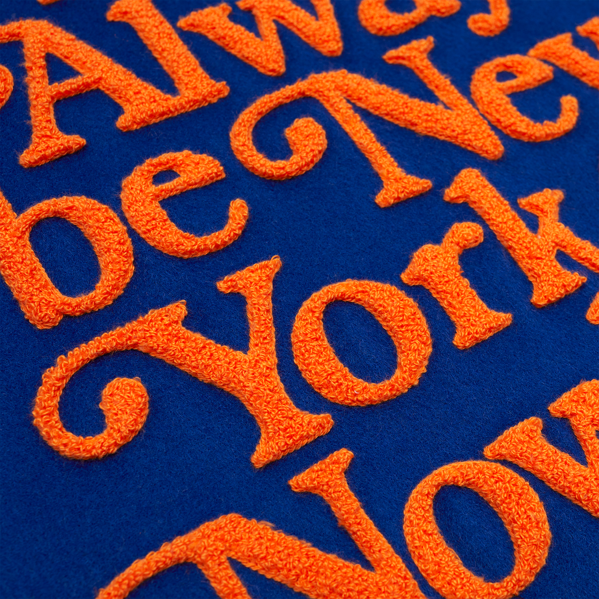 New York or Nowhere x New York Mets Youth Light Royal Varsity Jacket - Image 4